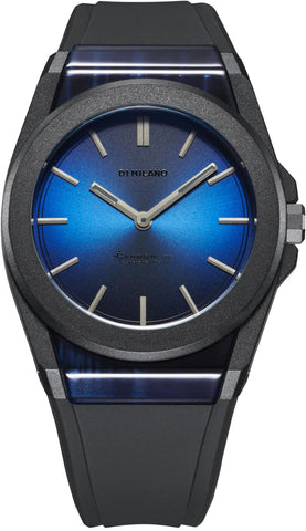 D1 Milano Watch Carbonlite Blue Sunray D1-CLRJ04