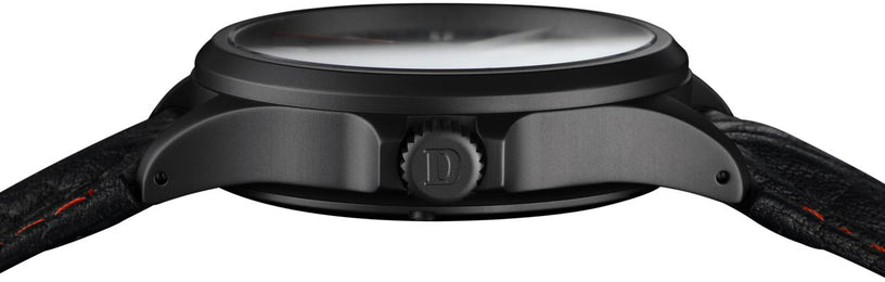 Damasko Watch DA 34 Black PVD Leather Pin