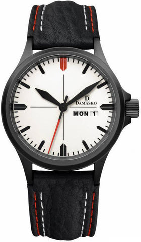 Damasko Watch DA 35 Black PVD Leather Pin DA 35 Black Leather Pin