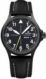 Damasko Watch DA 36 Black PVD Leather Pin DA 36 Black Leather Pin