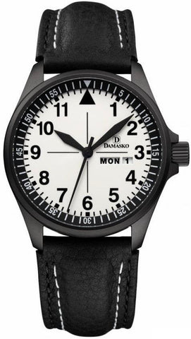 Damasko Watch DA 373 Black PVD Leather Pin DA 373 Black Leather Pin