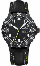 Damasko Watch DA 46 Black PVD Leather Pin DA 46 Black Leather Pin