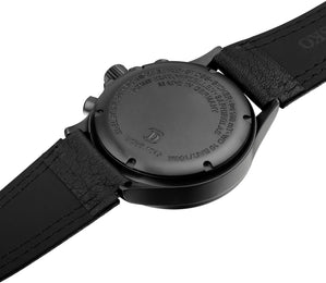 Damasko Watch DC 56 Black PVD Leather Pin