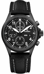 Damasko Watch DC 56 Si Black PVD Leather Pin DC 56 Si Black Leather Pin
