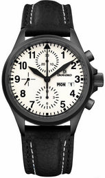 Damasko Watch DC 57 Black PVD Leather Pin DC 57 Black Leather Pin