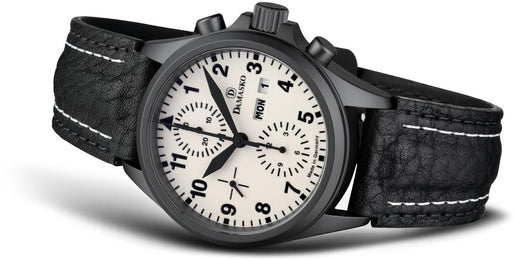 Damasko Watch DC 57 Black PVD Leather Pin