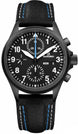 Damasko Watch DC 58 Black PVD Leather Pin DC 58 Black Leather Pin