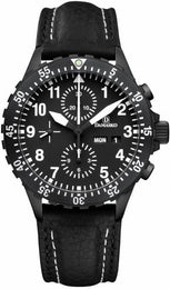 Damasko Watch DC 66 Black PVD Leather Pin DC 66 Black Leather Pin