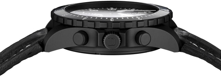 Damasko Watch DC 66 Black PVD Leather Pin