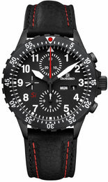 Damasko Watch DC 66 Si Black PVD Leather Pin DC 66 Si Black Leather Pin
