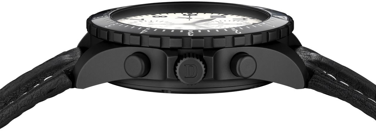 Damasko Watch DC 67 Black PVD Leather Pin