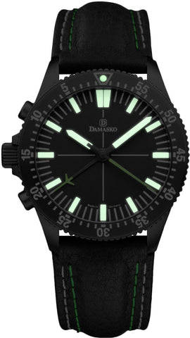Damasko Watch DC80 LHV Black Green Leather Pin