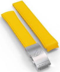 Doxa Strap SUB 300 Rubber Yellow With Folding Clasp