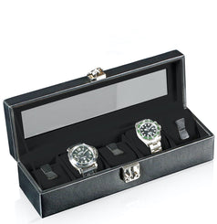 Designhuette Watch Box With Viewing Window Solid 5 Black 70005-131