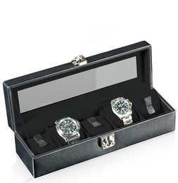Designhuette Watch Box With Viewing Window Solid 5 Black 70005-131