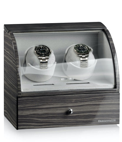 Designhuette Watch Winder Basel 2 LCD Dark Oak 70005-36