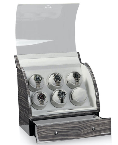 Designhuette Watch Winder Basel 6 LCD Dark Oak