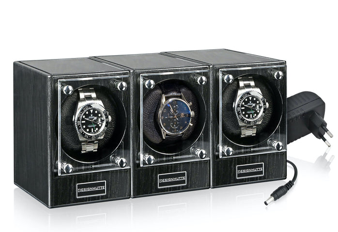 Designhuette Watch Winder Piccolo Starter Kit 3 Dark Ebony 70005-127