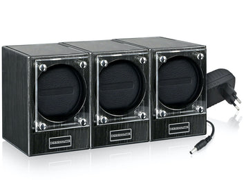 Designhuette Watch Winder Piccolo Starter Kit 3 Dark Ebony