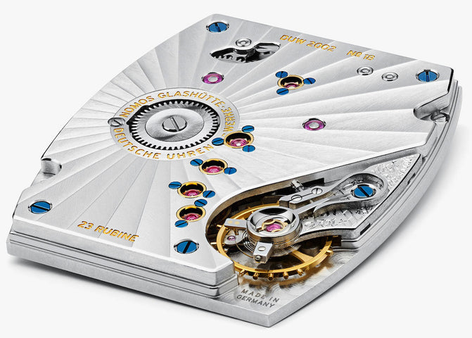 Nomos Glashutte Lux Ermine Sapphire Crystal Watch