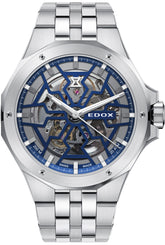 Edox Watch Delfin Mecano 3 Hands Skeleton 85303 3M BUIGB