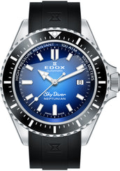 Edox Watch Skydiver Neptunian Automatic 3 Hands 80120 3NCA BUIDN