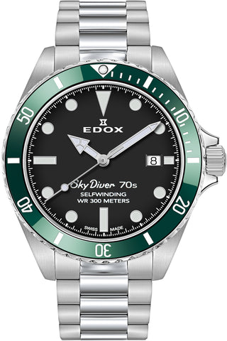Edox Watch Skydiver 70s Automatic 3 Hands 80115 3VM NN
