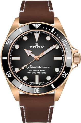 Edox Watch Skydiver Military Limited Edition 80115 BRZN NDR