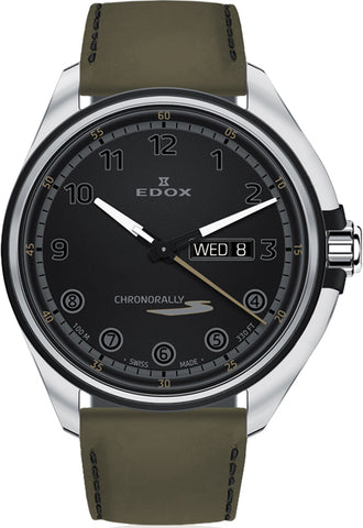 Edox Watch Chronorally S Day Date Quartz 84301 3NCV NNV