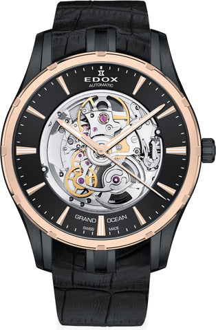 Edox Watch Grand Ocean Automatic Skeleton 85301 357RN NIR