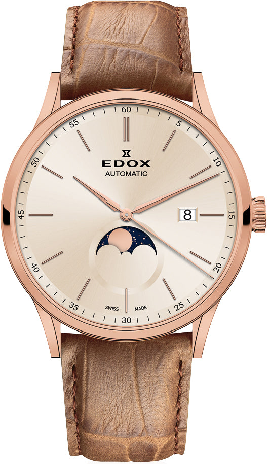 Edox Watch Les Vauberts Moon Phase 80500 37R BEIR Watch | Jura Watches