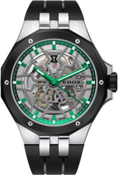 Edox Watch Delfin Mecano 3 Hands Skeleton 85303 3NN VB