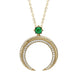 Faberge Colours of Love Hilal 18ct Gold Emerald Diamond Pendant 1374RG2487