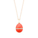 Faberge Essence 18ct Rose Gold Neon Orange Egg Pendant with Diamond Belt, 3377_2