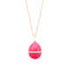 Faberge Essence 18ct Rose Gold Neon Pink Egg Pendant with Diamond Belt, 3381_2