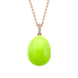 Faberge Essence 18ct Rose Gold Neon Yellow Egg Pendant with Diamond Bail, 3105