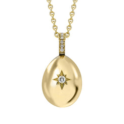 Faberge Essence 18ct Yellow Gold 0.08ct Diamond Heart Egg Pendant Exclusive Edition, 1998CH3251