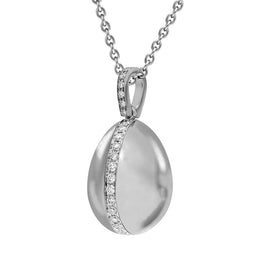 Faberge Heritage 18ct White Gold Diamond Egg Pendant Exclusive Edition, 572EC2502_2