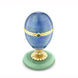 Faberge Heritage 18ct Yellow Gold Blue Guilloche Enamel Limited Edition Egg Objet with Water Lily Surprise 1922DA3188._2