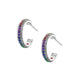 Faberge Colours of Love 18ct White Gold Multicolour Gemstone Hoop Earrings 3355