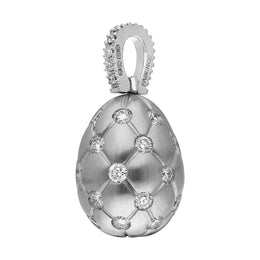 Faberge Treillage 18ct White Gold Diamond Egg Charm Exclusive Edition, 576EC3237_3