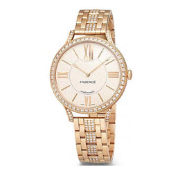 Faberge Watch Lady 18ct Rose Gold Watch Silver Dial 775WA1507/16