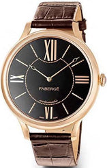 Faberge Watch Lady 18ct Rose Gold Black Dial 774WA1506