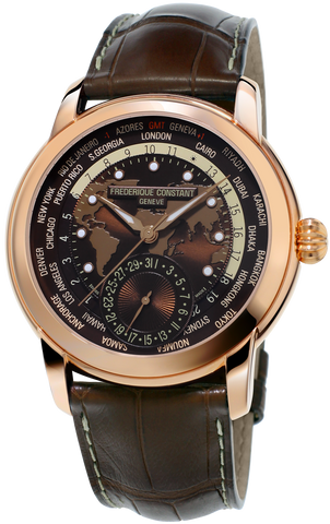 Frederique Constant Watch Classic Worldtimer Manufacture FC-718BRWM4H4