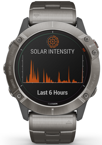 Garmin Watch Fenix 6X Pro Solar Titanium With Titanium Band D