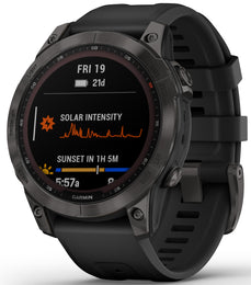 Garmin Watch Fenix 7 Sapphire Solar Carbon Gray DLC Titanium 010-02540-21