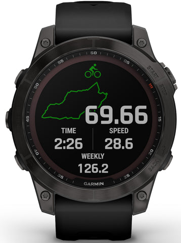 Garmin Watch Fenix 7 Sapphire Solar Carbon Gray DLC Titanium