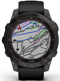 Garmin Watch Fenix 7 Sapphire Solar Carbon Gray DLC Titanium