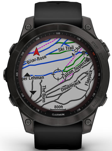 Garmin Watch Fenix 7 Sapphire Solar Carbon Gray DLC Titanium