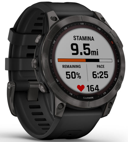 Garmin Watch Fenix 7 Sapphire Solar Carbon Gray DLC Titanium